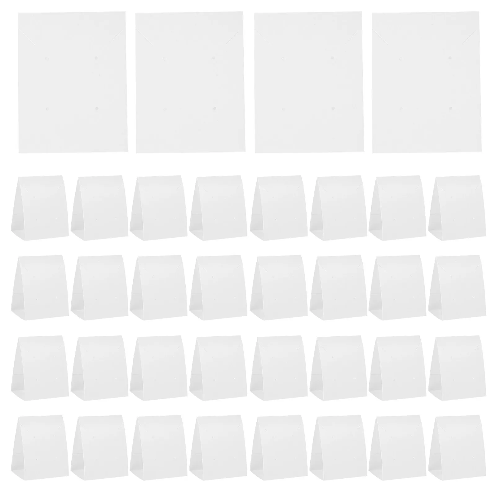 

100Pcs Earring Packaging Cards Paper Jewelry Display Cards for Earrings Necklaces Hairpins Foldable Standing Storage Cardboard