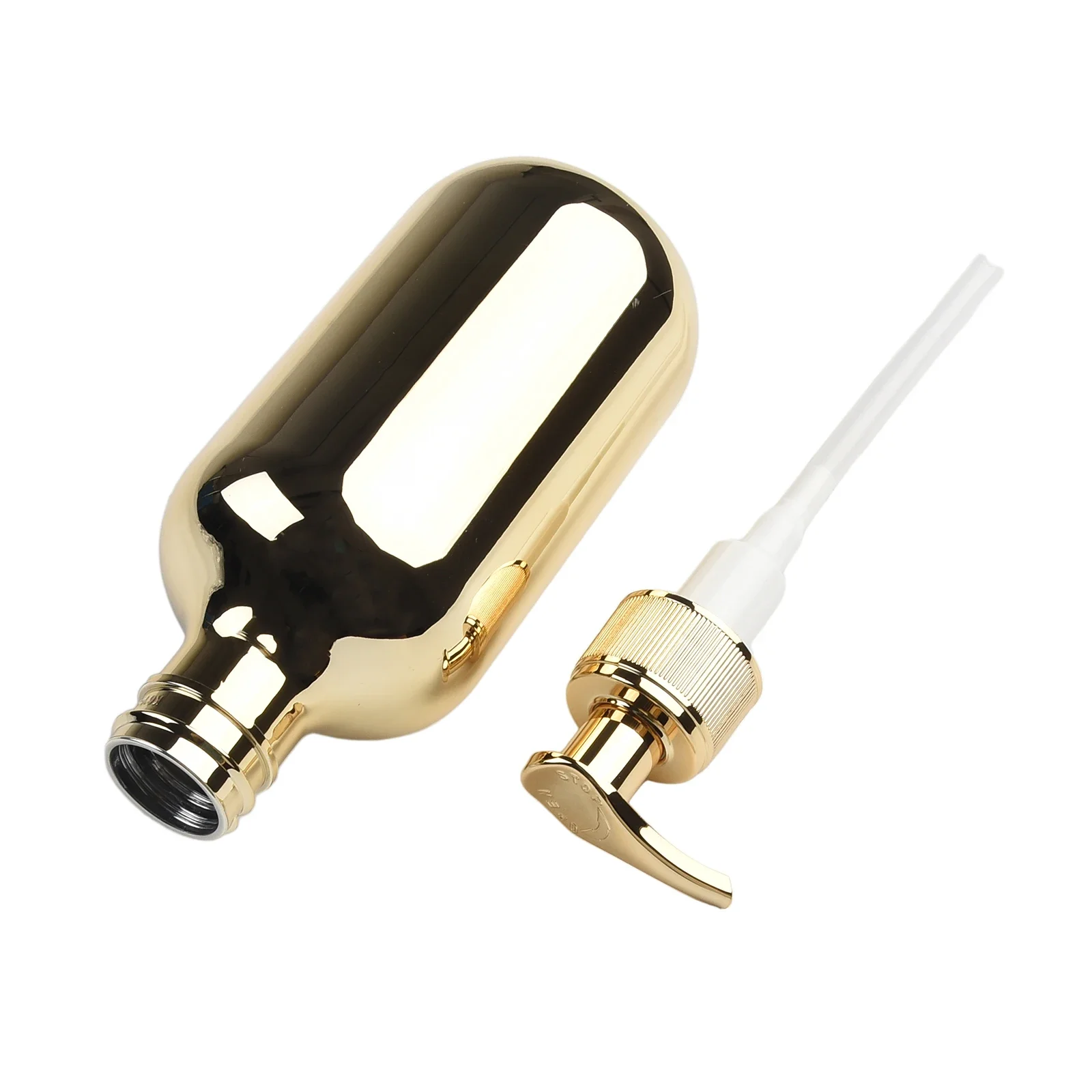 Refillable Hand Soap Dispensers 300ml Gold Chrome Soap Bottles PET Plastic Quick Opening Great For Bathroom Kitchen Use