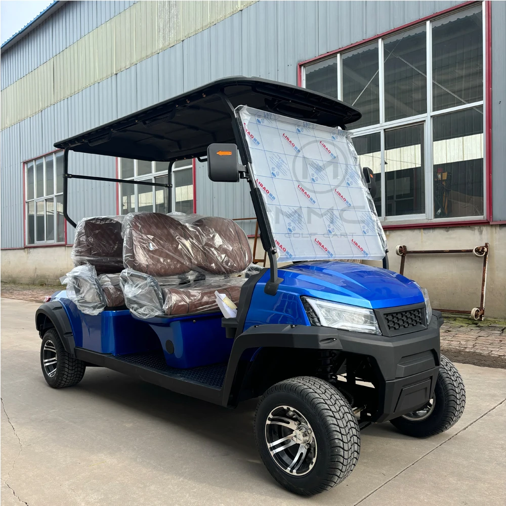 4 6 Person 48v 60v 72v Electric Street Legal 4 Wheel Drive Golf Carts Off Road Golf Buggy Electric Club Car for Sale