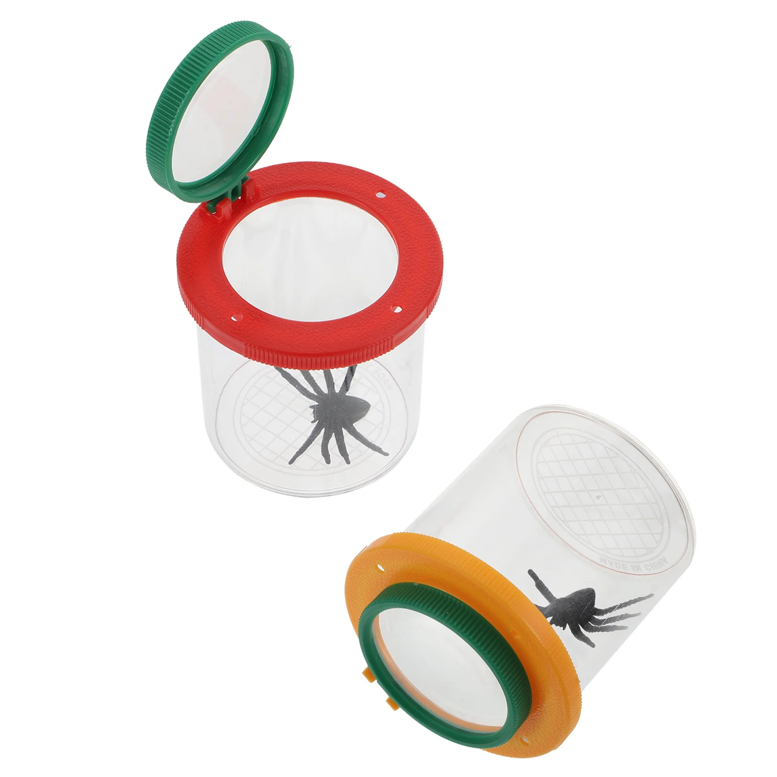 

2Pcs Exploration Box Insect Observation Double Lens Observation Box Compact Size Classroom Supplies Science Magnifier Viewer