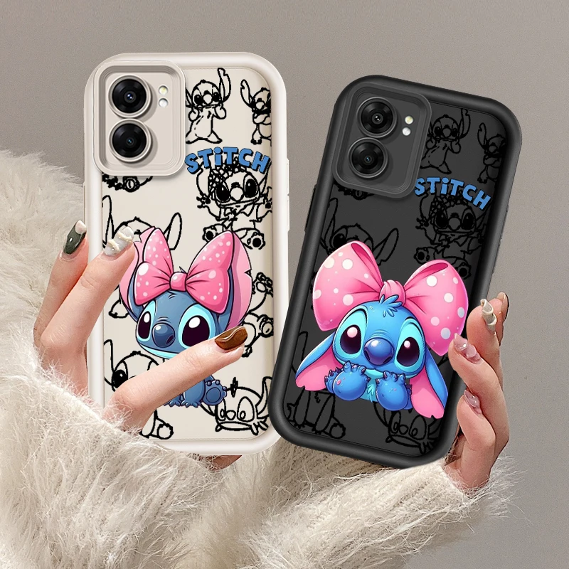 Stitch Disney Art Cute Eye Ladder For OPPO Find X5 X3 A58 A57 A55 A53 A54 A92 A74 A78 A98 A16 A94 A76 A72 5G Funda Phone Case