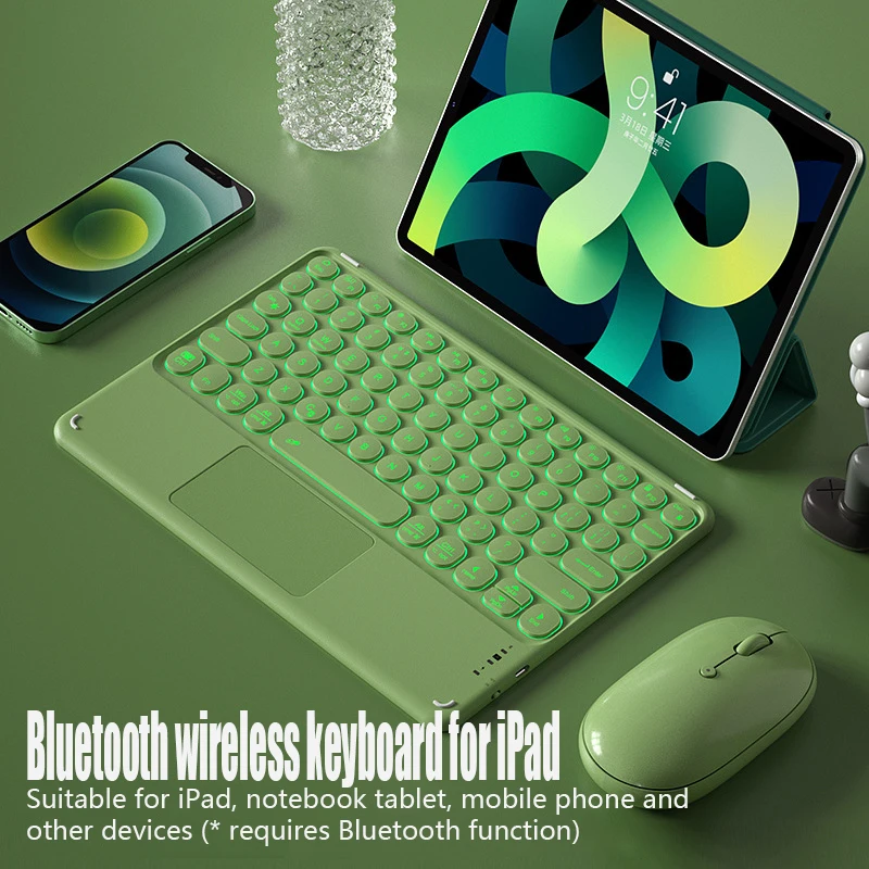 

Suitable For iPad, Tablet, Bluetooth Keyboard, Mouse Set, Charging, Cute Girl, Ultra-Thin And Silent Sound