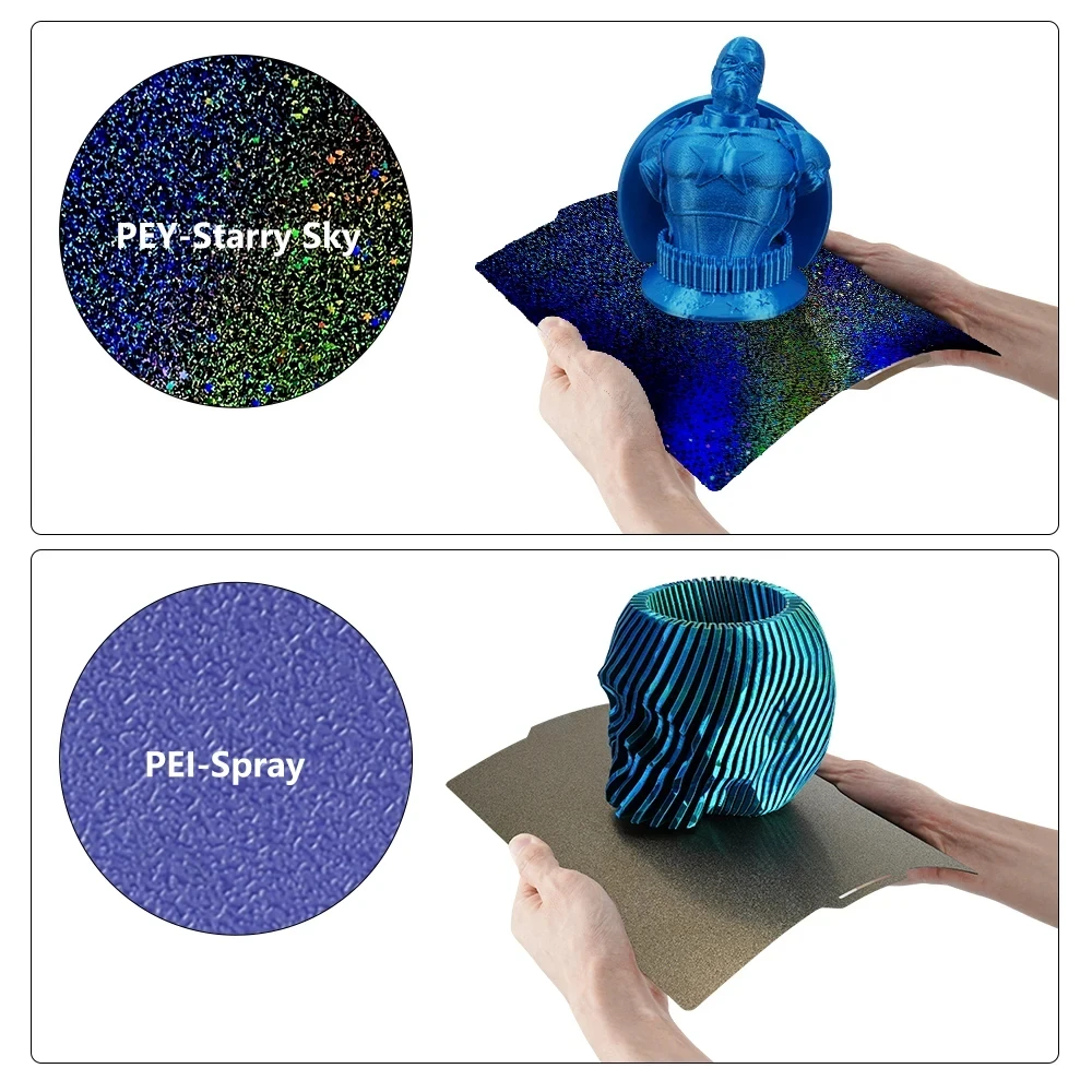 For Bambu Lab P1S P2S Build Plate A1 X1C Pei Texture 257x257 H1H PEY Peo Sheet Spring Steel For Bambulabs X1 Carbon Bambulab P1P