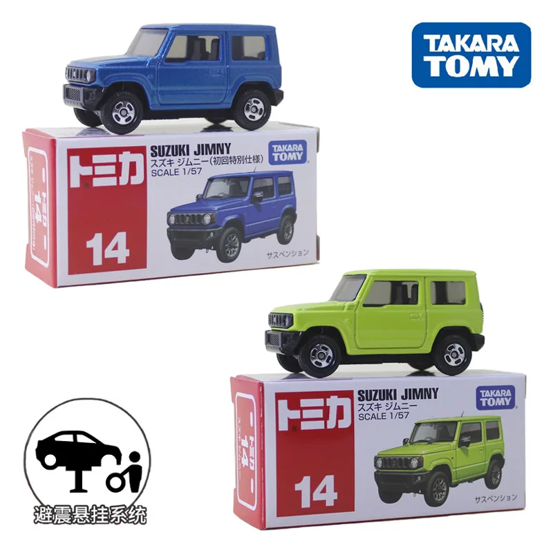 TAKARA TOMY TOMICA nr. Model ze stopu odlewanego ciśnieniowo Suzuki Jimni SUV 14, kolekcja zabawek dekoracyjnych dla dzieci, prezenty dla dzieci.