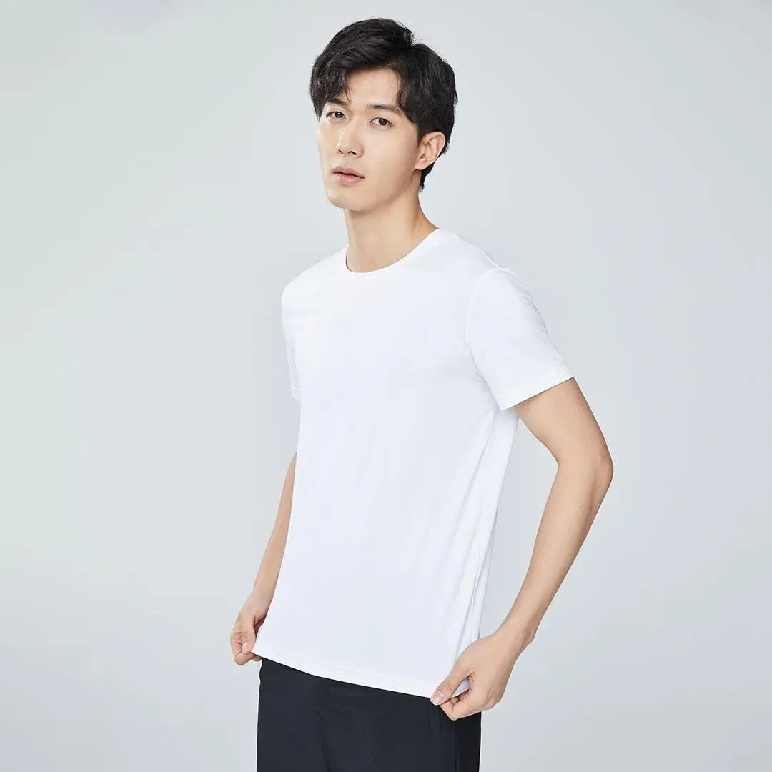 Xiaomi Mijia 90FUN T-shirts for Men Combed Cotton Spring Summer T Shirts Breathable Sweat Absorption Running Body Building