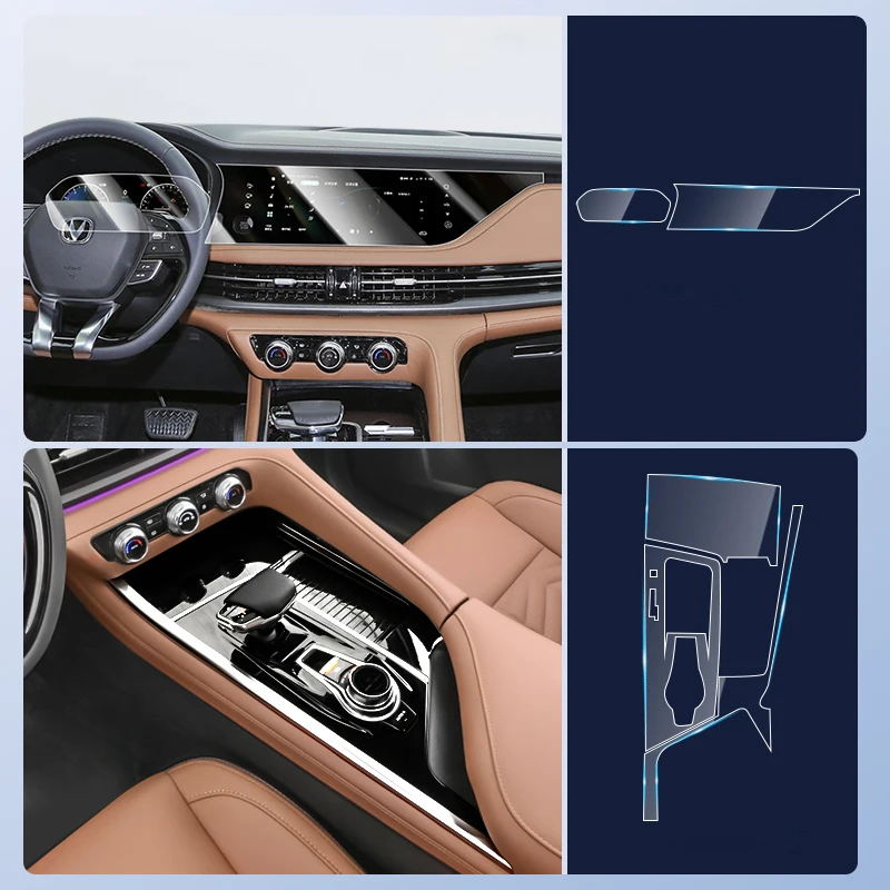 

Tpu Transparent Film for Changan CS95 2023 2024 Car Interior Protection Sticker Center Console Navigation Decor Car Accessories