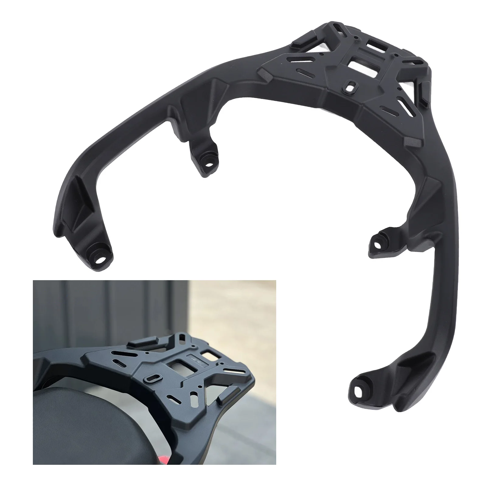 

Motorcycle Rear Luggage Rack Aluminum Alloy Strong Matte Black Cargo Carrier Holder Bracket for BMW C400GT C400X 2021-2024