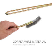 2Pcs Heavy Duty Bird Cage Brush with Long Handle Wire Bristles Anti Hair Loss Cleaning Tool for Pet Bird Cage Accessories