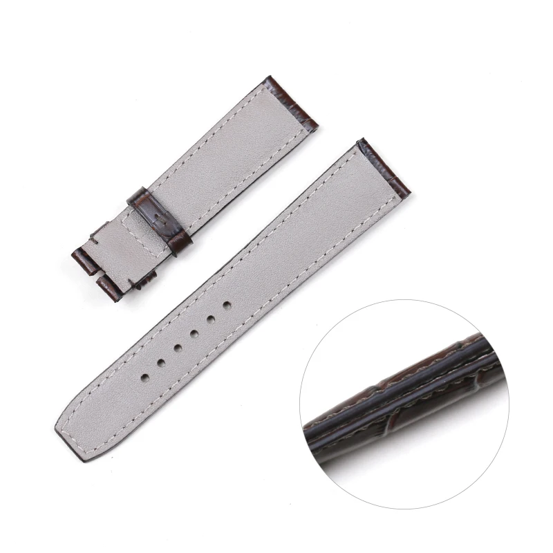 SAUPPO Watchband Genuine Leather Suitable for Baume & Mercier HAMPTON/CLASSIMA Accessories Top Layer Leather Watch Belt 20/22mm