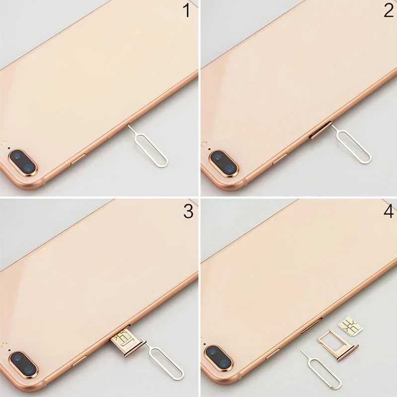 1-100 Stuks Universele Anti Verlies Pin Uitwerpen Sim Kaart Lade Open Pin Naald Sleutel Tool Voor Iphone 15 Samsung Xiaomi Redmi Huawei