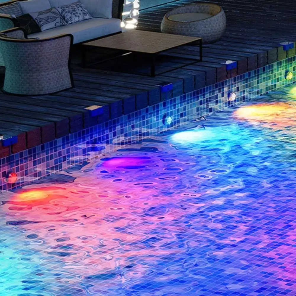Remote Control Solar Pool LED Light Brightness Levels 16 Colors Lighting Solar Swimming Pool Light RGB Color Timer Energy Saving