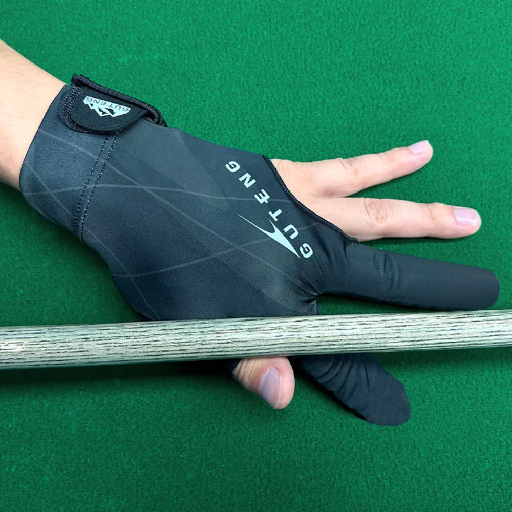 Left Hand Billiards Gloves Anti-sweat Elasticity Three Fingers Gloves Wear-resistant Non-slip Billiard Training Gloves Fitness