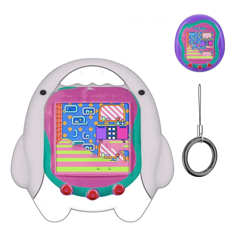 Suitable For Tamagotchi Uni Pet Game Console Silicone Protective Cover Cartoon Shark Accessories