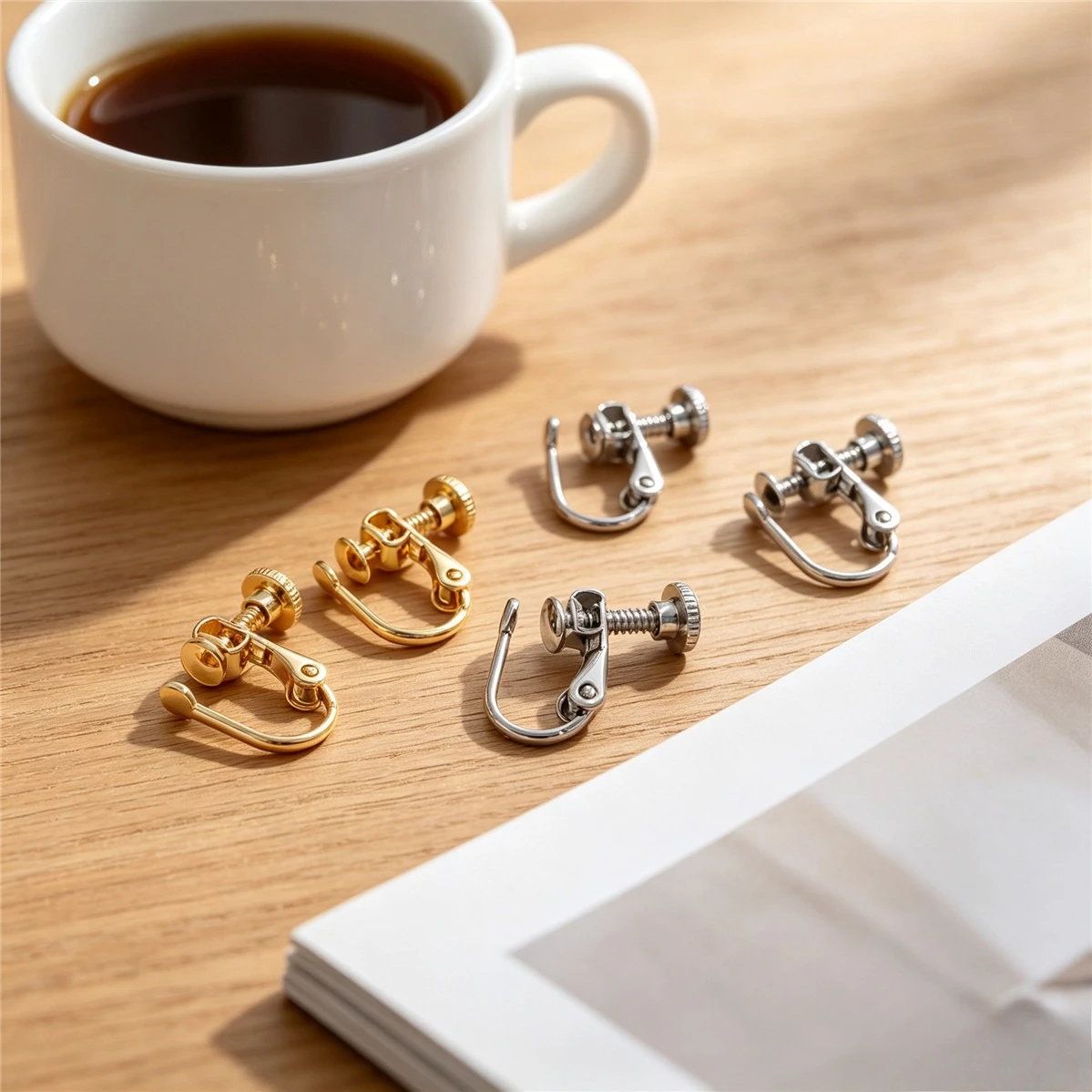 Titanium Steel Spiral Earring Converter Non-Fade Adjustable Ear Clip Adapter DIY No Piercing Jewelry Findings