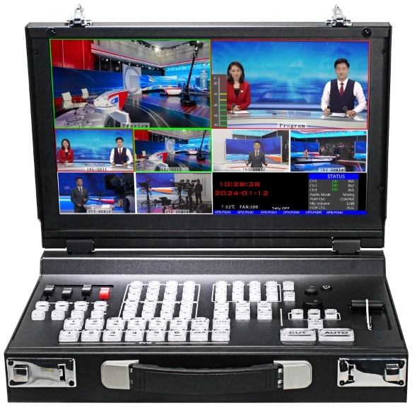 Professional 4K UHD AV Studio  Video Mixer for Tiktok Live Facebook Live 1-Year Warranty