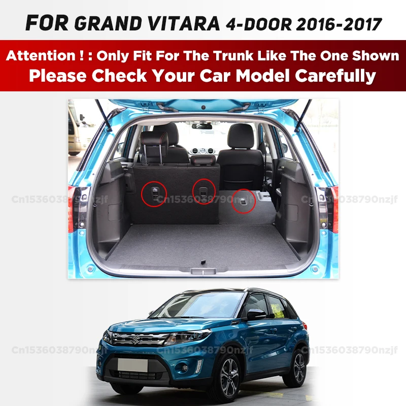 For Suzuki Grand Vitara 4-Door 2016 2017 Auto Full Coverage Trunk Mat Car Cover Pad Cargo Liner Interior Accessories