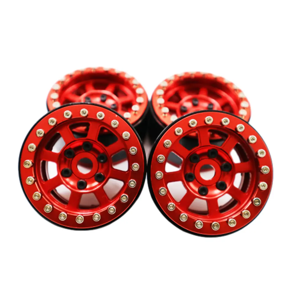 

4PCS Aluminum Alloy 1.9 Beadlock Wheel Rim for 1/12 RC Crawler Car ECX RGT136100 1/12 RC Upgrade Parts