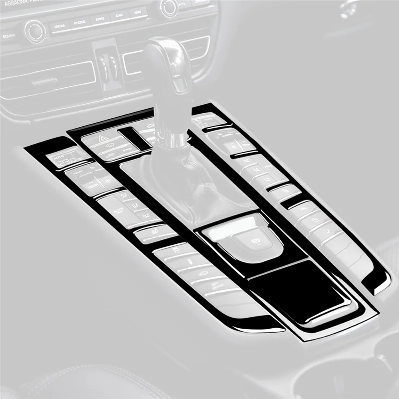 

Firmly 3PCS Replacement Parts For Porsche Macan 2014-2021 Car Accessories Interior Shift Panel Set Decorative Sticker ABS