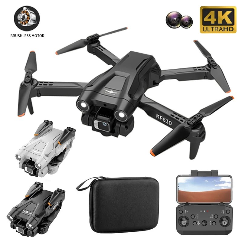 

NEW PRP Drone KF610 Professional 4K HD ESC Dual Camera Optical Flow Localization Obstacle Avoidance RC Quadcopter Boy Toy Gift