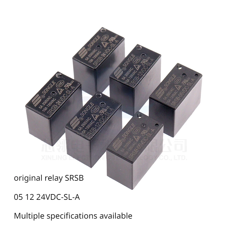 5pcs/lot Songle relay SRSB-05 12 24VDC-SL-A 5V 12V 24V 5A 4 pins a set of normally open