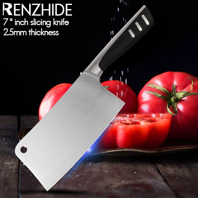 RZD Kitchen Knives Stainless Steel Set Accessory Japanese Santoku Cooking Tool Knives Chopping Cleaver Chicken Bone Scissor