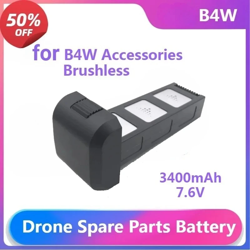 

B4W Parts 7.6v 3400 Mah Battery for Rc Drone Spare Parts Battery B4W BrushlessDrone Battery Gps Accessories