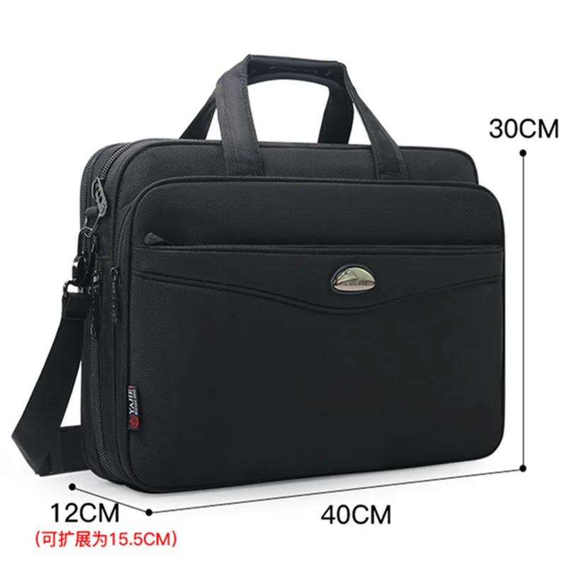 Grande Capacidade Oxford Maleta de Negócios, Bolsa Masculina, Ombro Masculino Messenger Bag, Casual Laptop Bag, 15.6 "Polegada