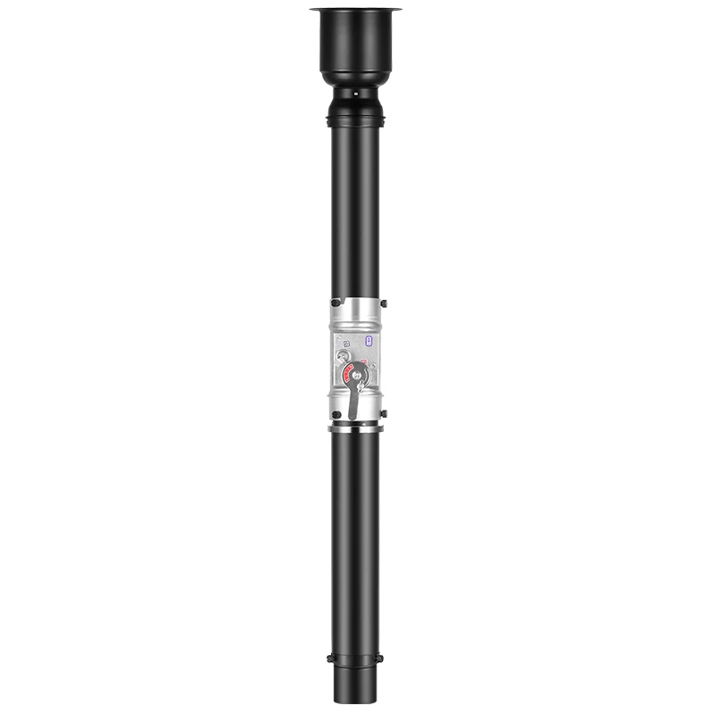 Barbecue Smoke Exhaust Pipe Durable Safe Aluminum Alloy Telescopic Bbq Smoke Exhaust Pipe With Fire Damper