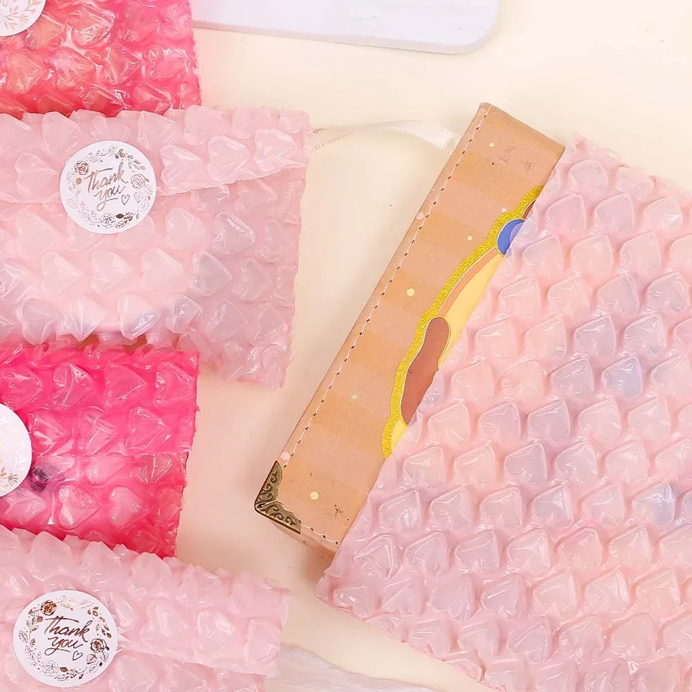 Mini Heart Shape Bubble Mailers Bag Self-Seal Packaging Padded Envelopes Small Card Sleeve Shockproof PE Bubble Bags