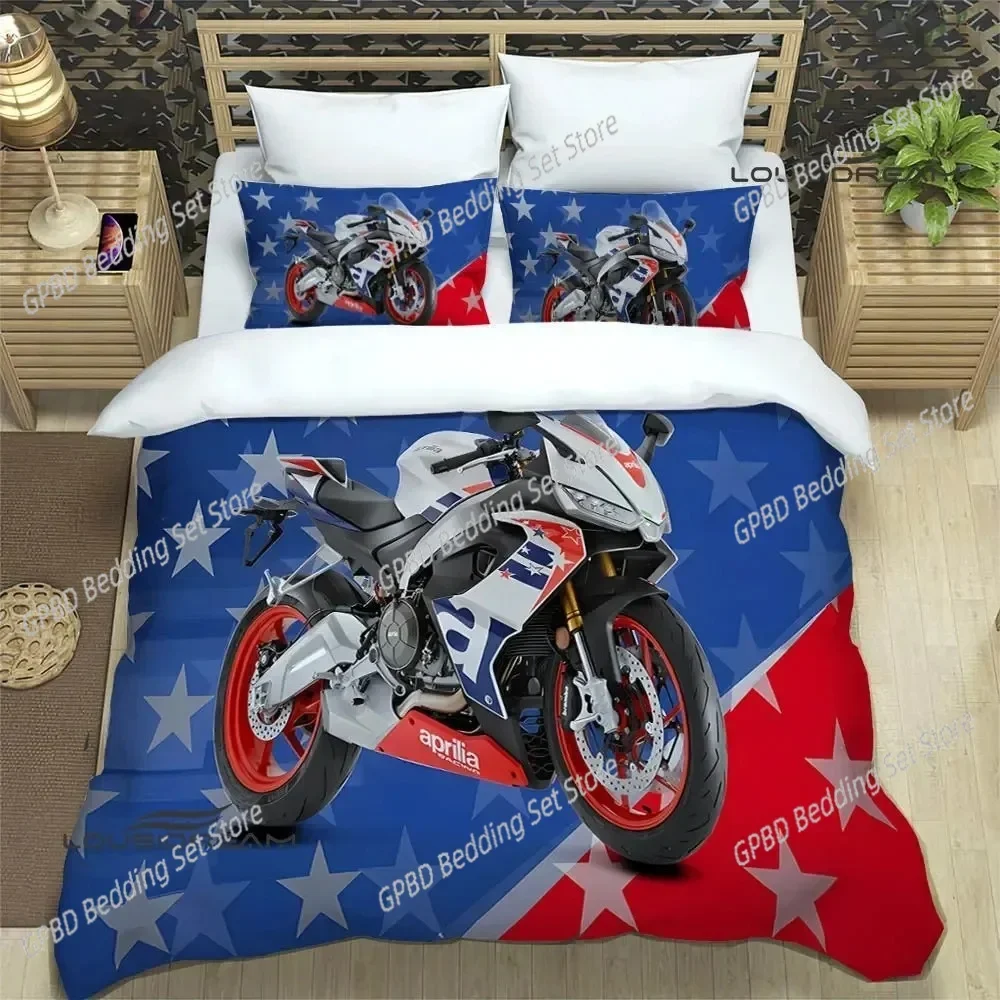 Aprilia motorcycle print Bedding Sets exquisite bed supplies set duvet cover bed comforter set bedding set luxury birthday gift