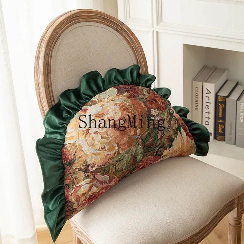 DSA retro dumpling throw pillow creative removable and washable ruffle leaf edge throw pillow home living room sofa back