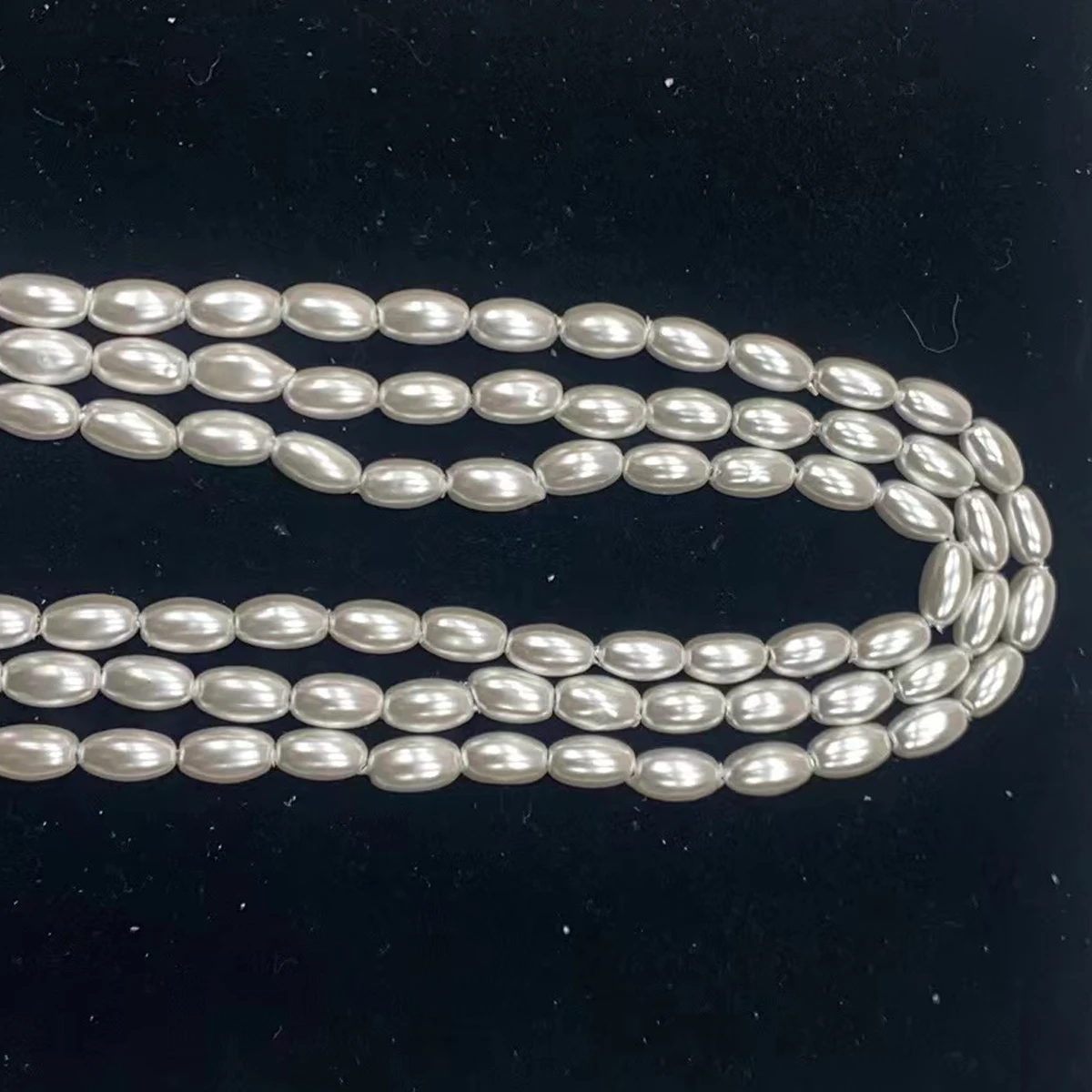 Elegant 6x9mm Rice Form Natural Shell Beads, Glossy Imitation Pearl Beads, Premium Supplies for Handmade Jewelry Making design