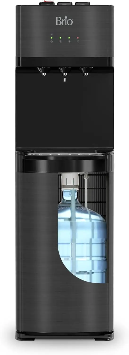 

Диспенсер для воды с функцией самоочистки и нижней загрузкой, черная нержавеющая сталь, 3 температурных режима: горячая, комнатная и холодная вода