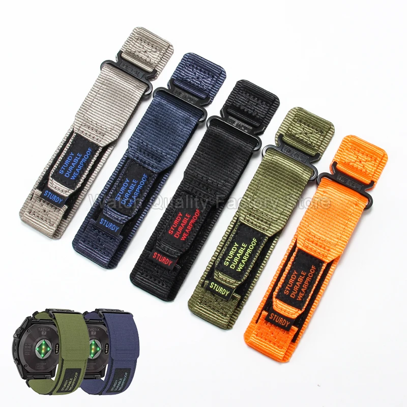 Nylon Watch Strap 20 22mm Letter-Style Velcro for Huawei Ticwatch1/pro Sweatproof Breathable Watch Accessories Outdoor Sports