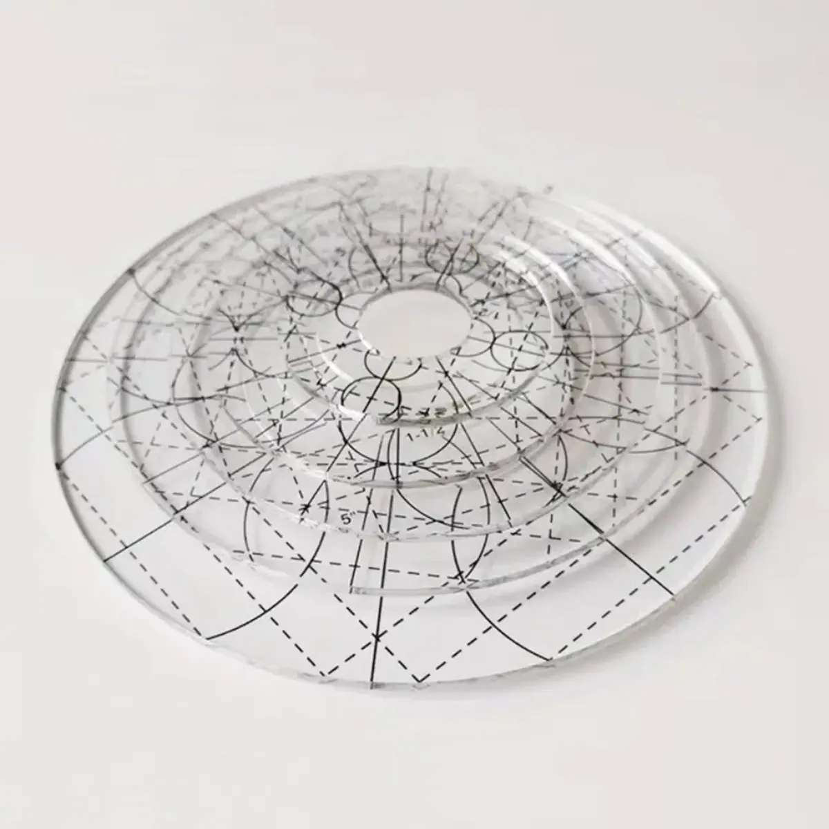 Acrylic Patchwork Ruler Set - 5PCS Sewing Multi Tool Quilting Templates Clothing Ruler Measurements