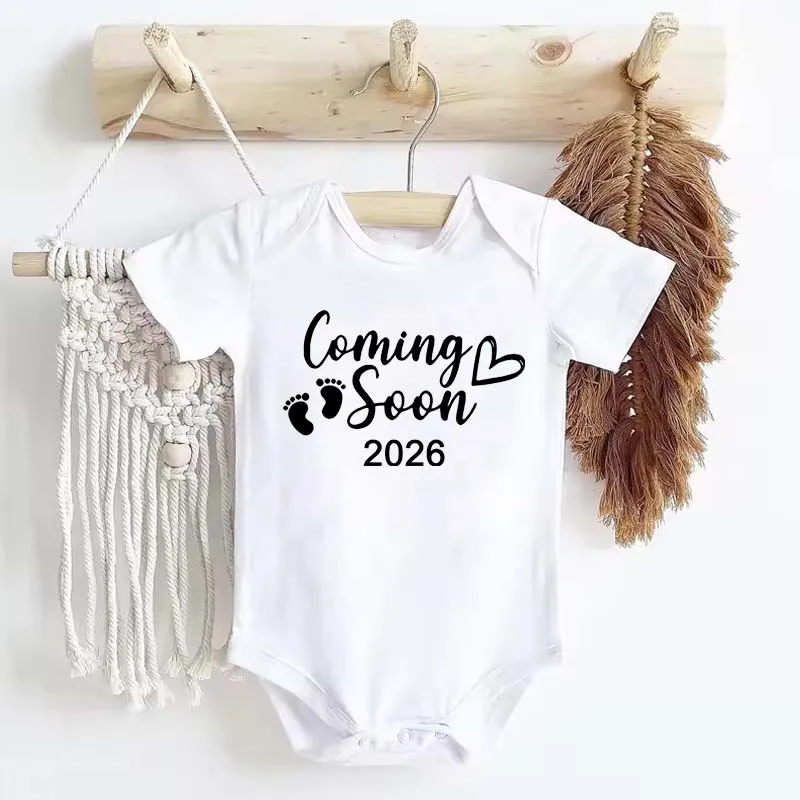 رومبير للأطفال الأولاد والبنات بأكمام قصيرة مضحك قريبًا 2026 ملابس مطبوعة بحروف لحديثي الولادة بدلة للأطفال الرضع