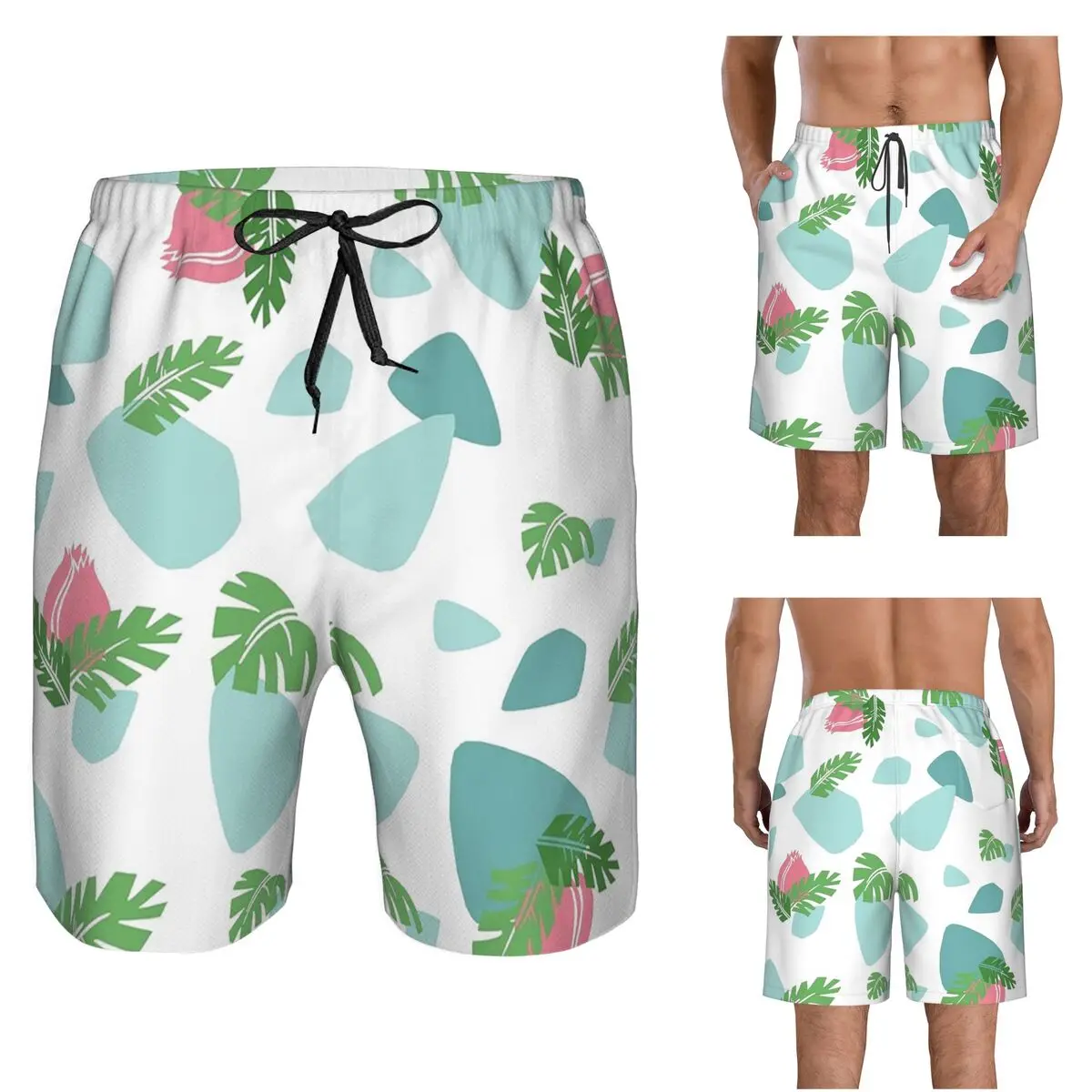 Ivysaur Pattern Trunks Beach Board Shorts Casual Quick Dry Swim Summer Men Pants