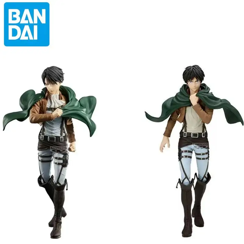 正規品-bandai-バンプレスト「進撃の巨人」グランディスタ-エレン・イェーガー-レイブン・アッカーマン-フィギュアモデル-オリジナル-コレクターズフィギュア-おもちゃ