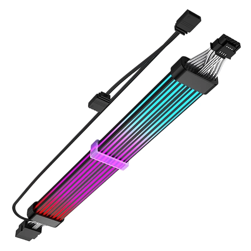 Silicone Graphics Card ARGB Extension Wire 12+4Pin 35cm Length For Enhances Lighting Effects