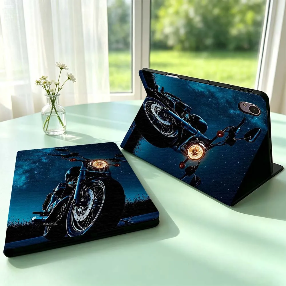Bike Lover Motorcycle For Huawei MediaPad MatePad Honor Pro V6 9 V8 X9 X 10 13.3 12.3 11 11.5 Inch Tablet Case Pen Tray