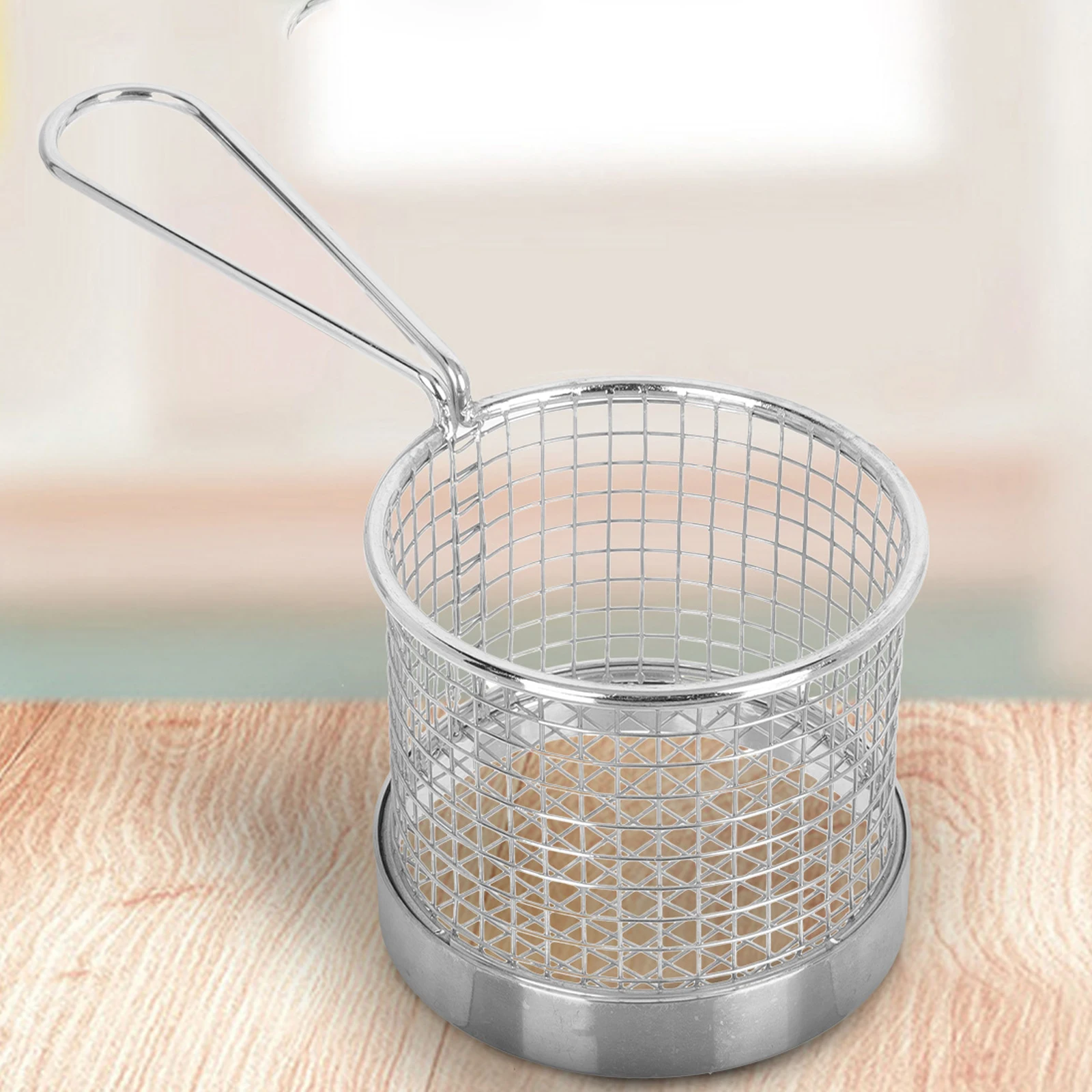 

French Fries Basket Stainless Steel Deep Fryer Tool Potato Chips Kitchen Strainer Home Frying Basket Food Fried Practical
