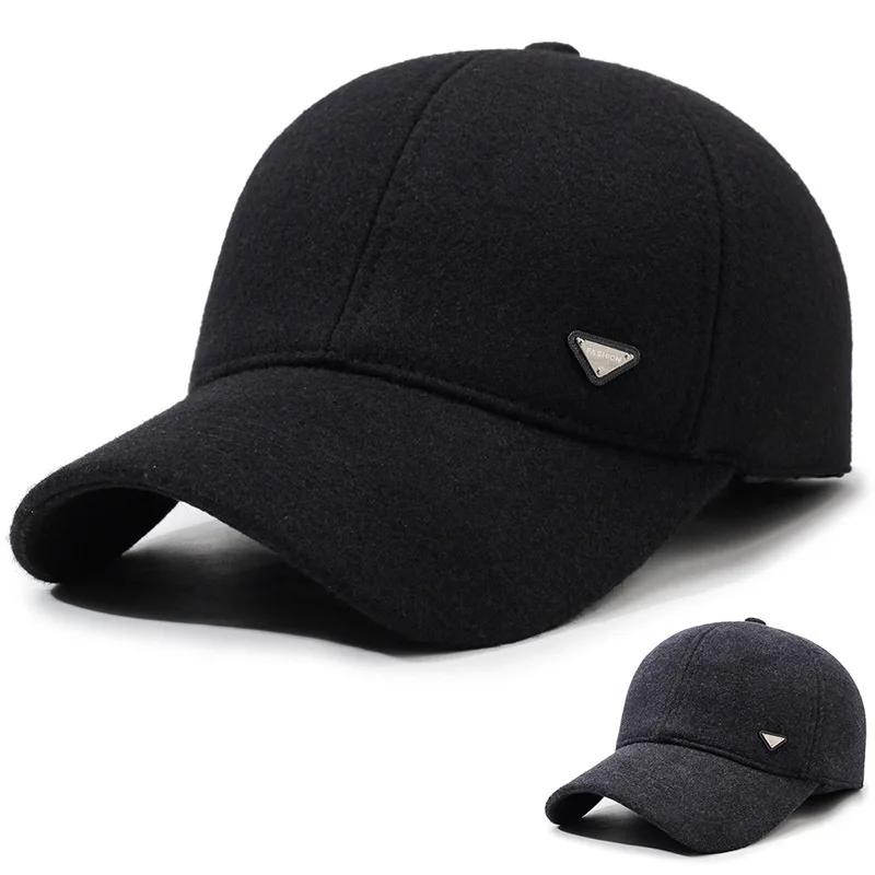 

New Winter Hat Men Thickened Warm Baseball Cap With Ear Protection For Outdoor Dad Caps Men Outdoor Hat