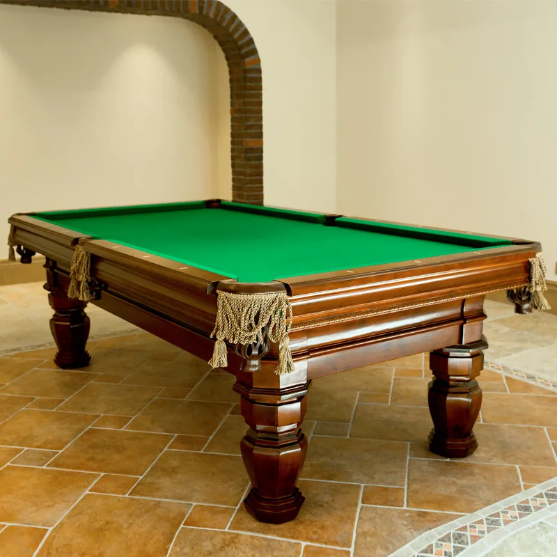 

Solid wood standard billiard table high-end home office special engraving table American style