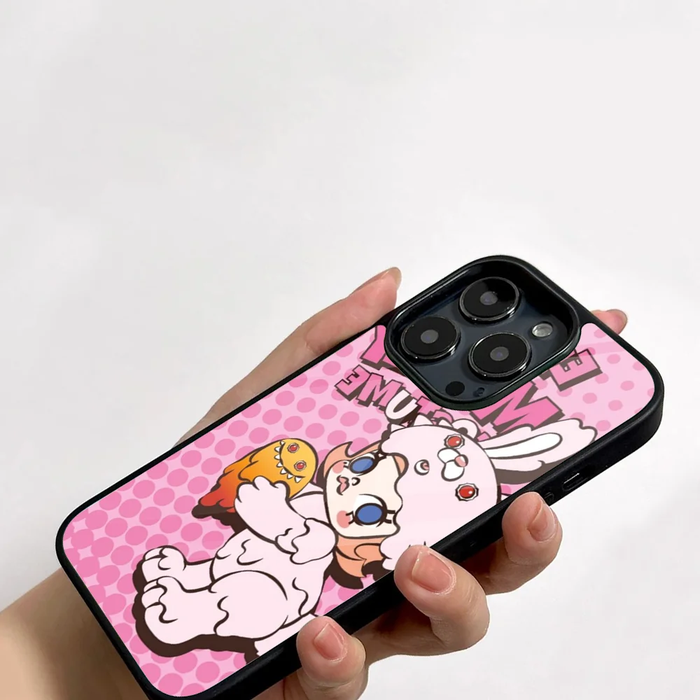 Brand Pop Mart Molly Phone Case For IPhone 11 12 13 14 15 16 Plus Pro Max Mirror Acrylic PC TPU Cover