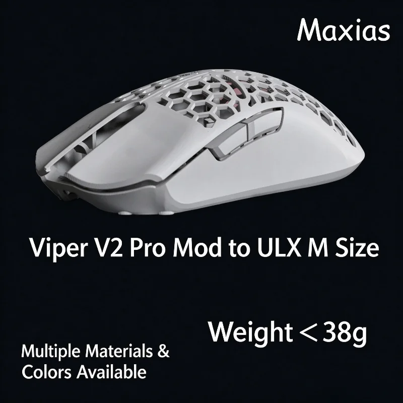 For Viper V2p Shell Modification Gaming Mouse Replacement Shell Mod Accessory Modified To Ulx M Size Pa12-petg-cf15 Matte Black