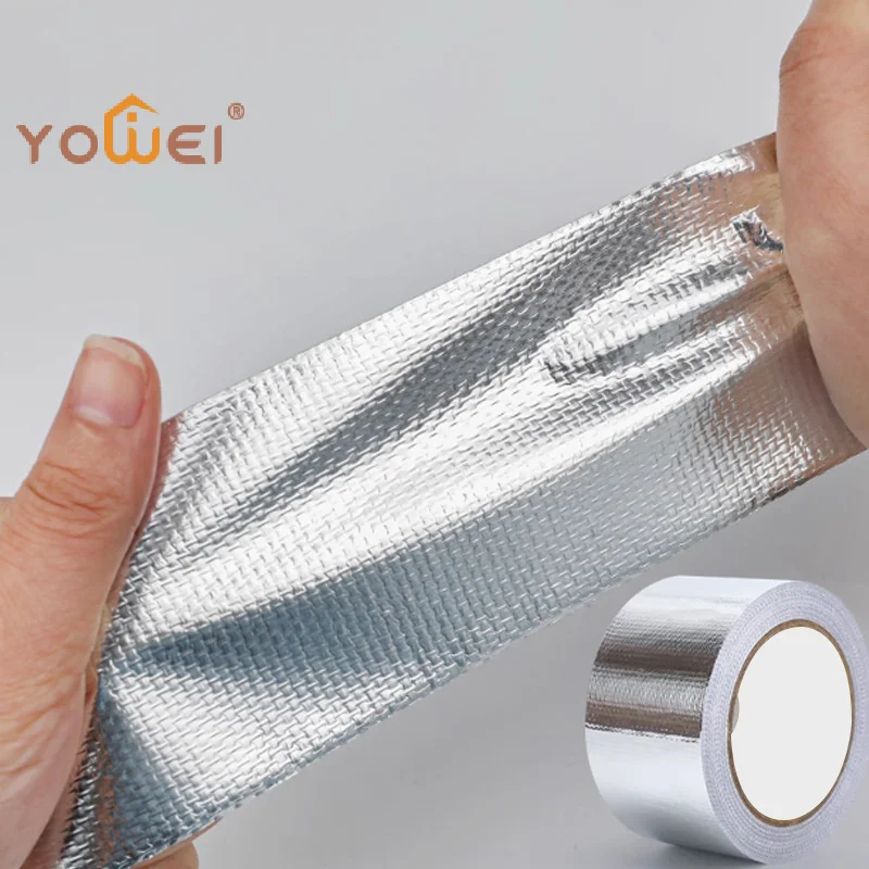 Latest 10m*3cm Aluminum Foil Tape High Temperature Resistant Insulation Tape Manifold Downpipe Wrapping Tape Silver Tape