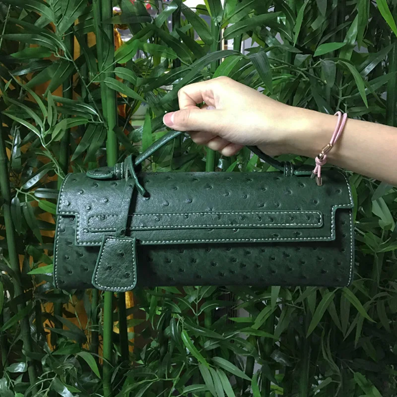 Avestruz e Cobra Imprimir Bolsa para Mulheres, Bolsas de Ombro Longas, Bolsas Femininas, Marcas de Moda, Hot Brand Design