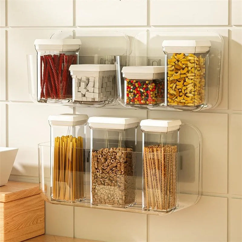 1PC Punch Free Wall Mount Bathroom Storage Box Transparent Drainage Organizer Rack For Wash Basin Counter Cosmetics