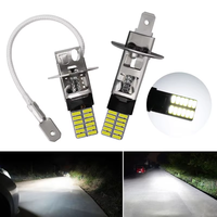 Oprah 2Pcs Fog Light LED H1 H3 4014 24SMD Bulb Super Bright Canbus Auto Leds Turn Driving Lamp Car accessories 6000k 12V White