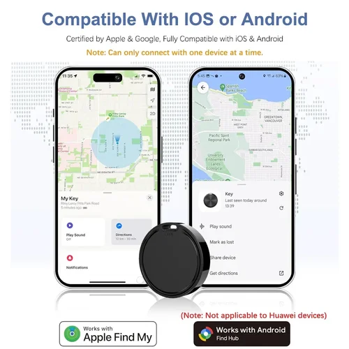Imagen 2 del producto Etiqueta inteligente para Apple Find My o Google Find Hub rastreador Bluetooth ambos rastreador de ubicación Compatible con Android IOS para coches de mascotas
